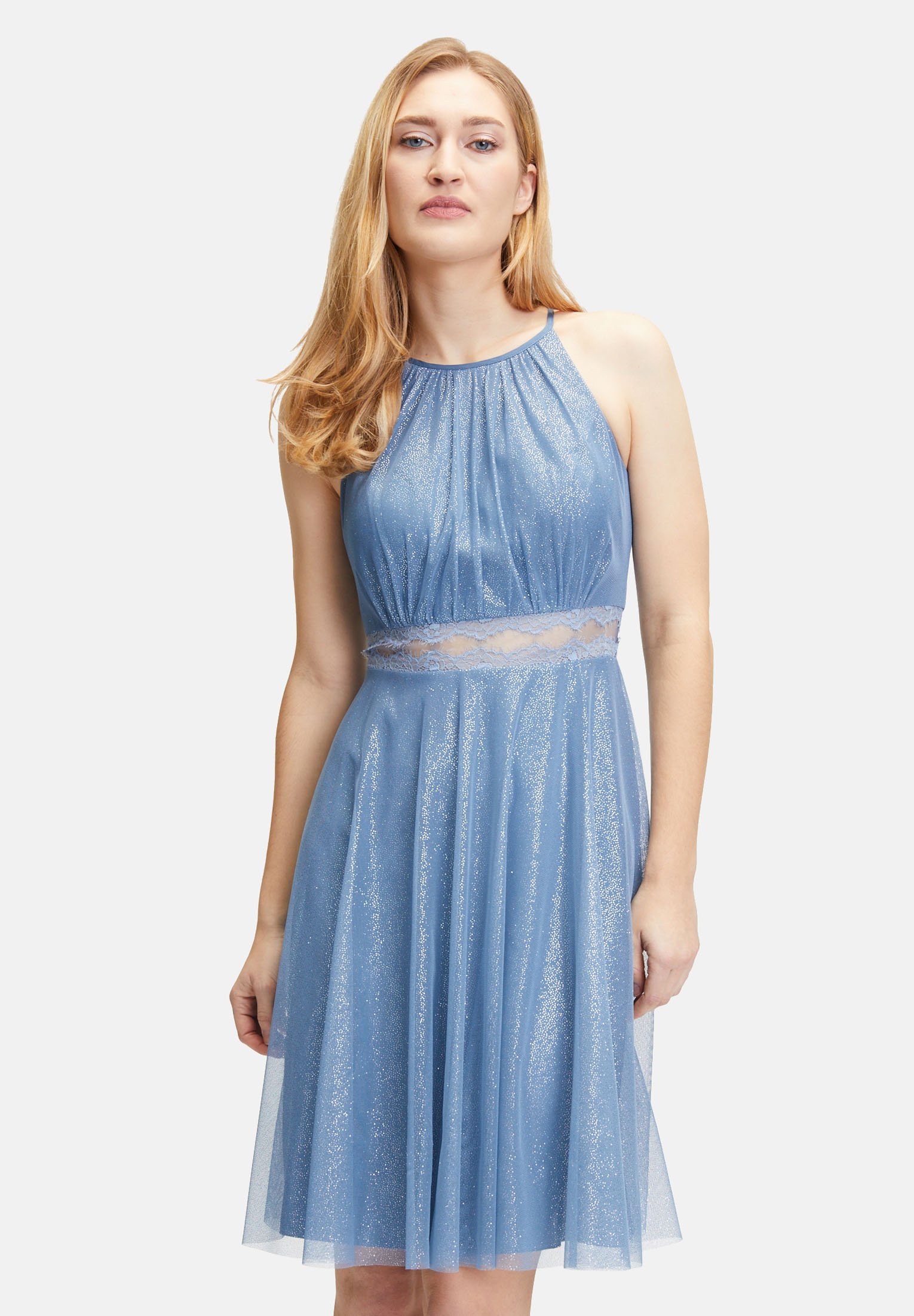 Cocktailkleid blau glitzer Clearance